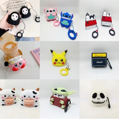 Cartoon Airpods Protective Case for Airpods 1/2/3 Pro Silicone Soft Case Stitch / Disney / Pokemon